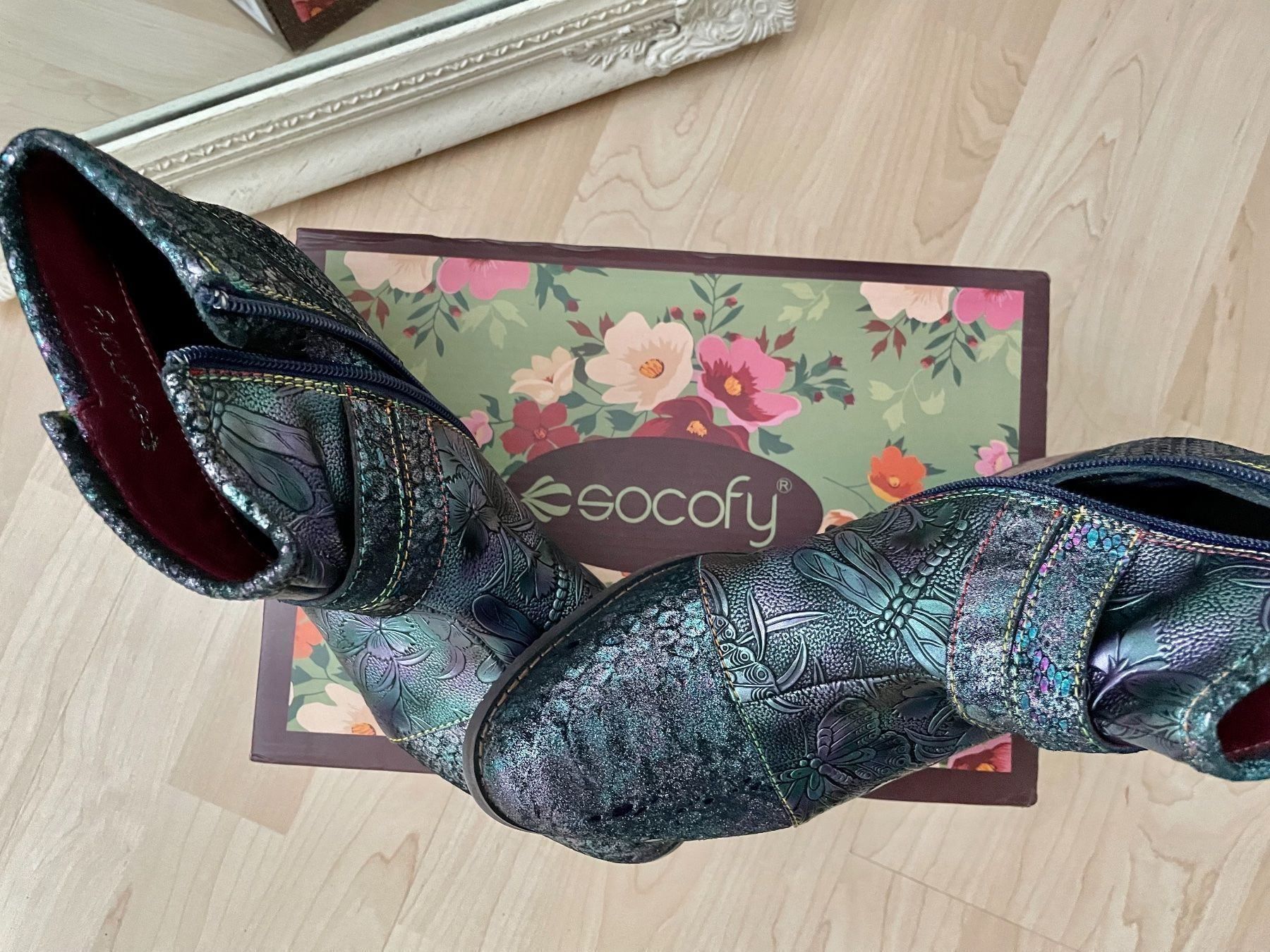 Scarpe da donna: SOCOFY Chunky Heel Stiefeletten – Nuovo e nell'imballaggio originale da Glattpark-Opfikon venduto da Anahita-R 4