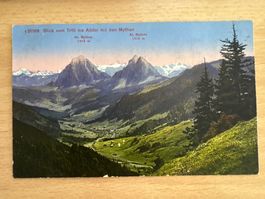 Vintage Postkarte: Blick ins Alptal mit den Mythen, Top! ...
