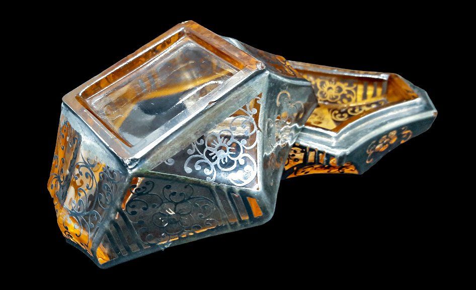 Barattoli: Art Deco Silver Overlay Silberauflage Dose argent boîte – Usato da Tavannes venduto da Brocashop 2