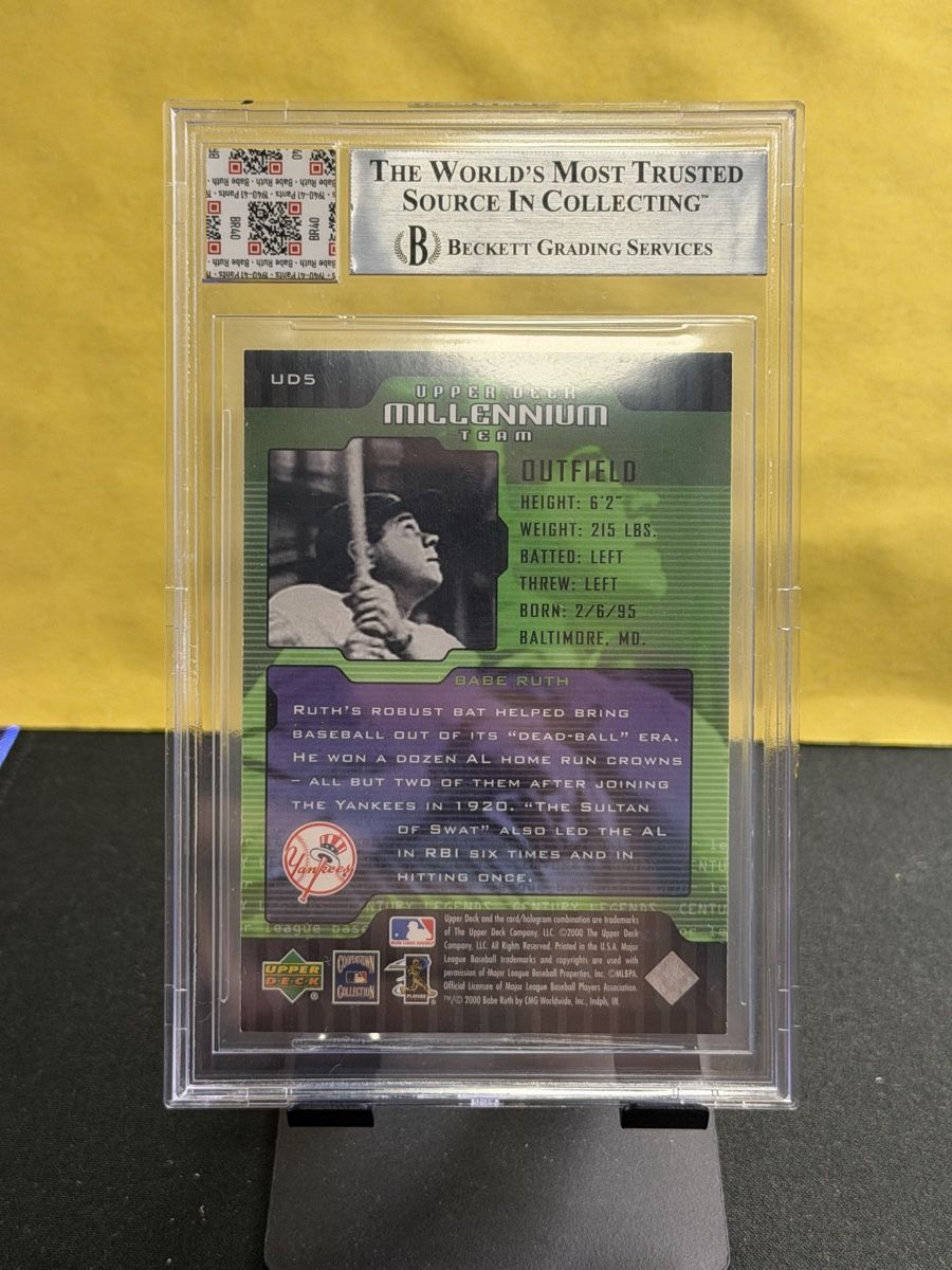 Carte collezionabili: JF - Upper Deck Legends - Babe Ruth - 1940-1941 Worn Swatch – Nuovo (secondo la descrizione) da Brittnau venduto da TCGBratans 1