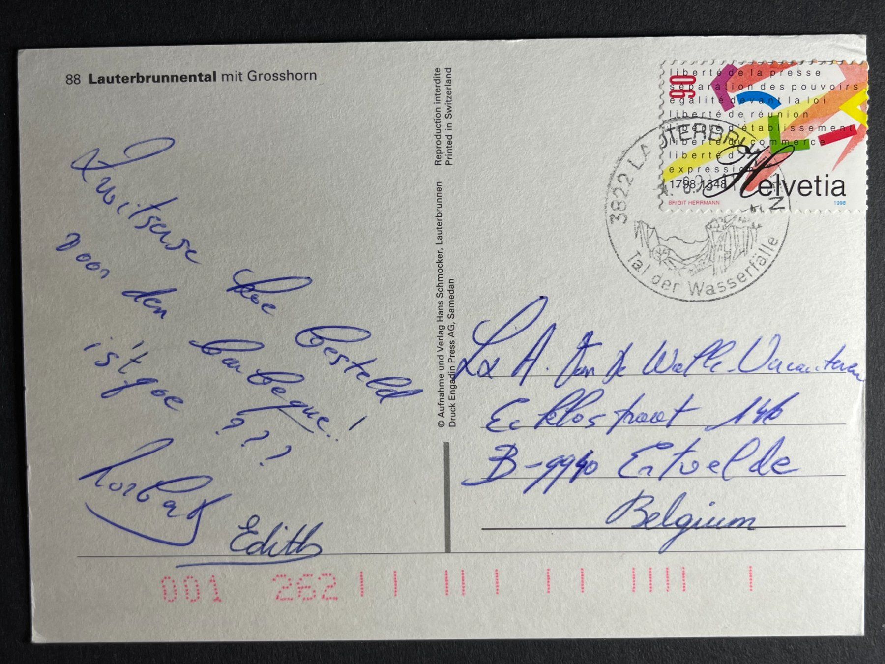 Cartes postales: Lauterbrunnental – D'occasion à Steg VS par danwer74 1
