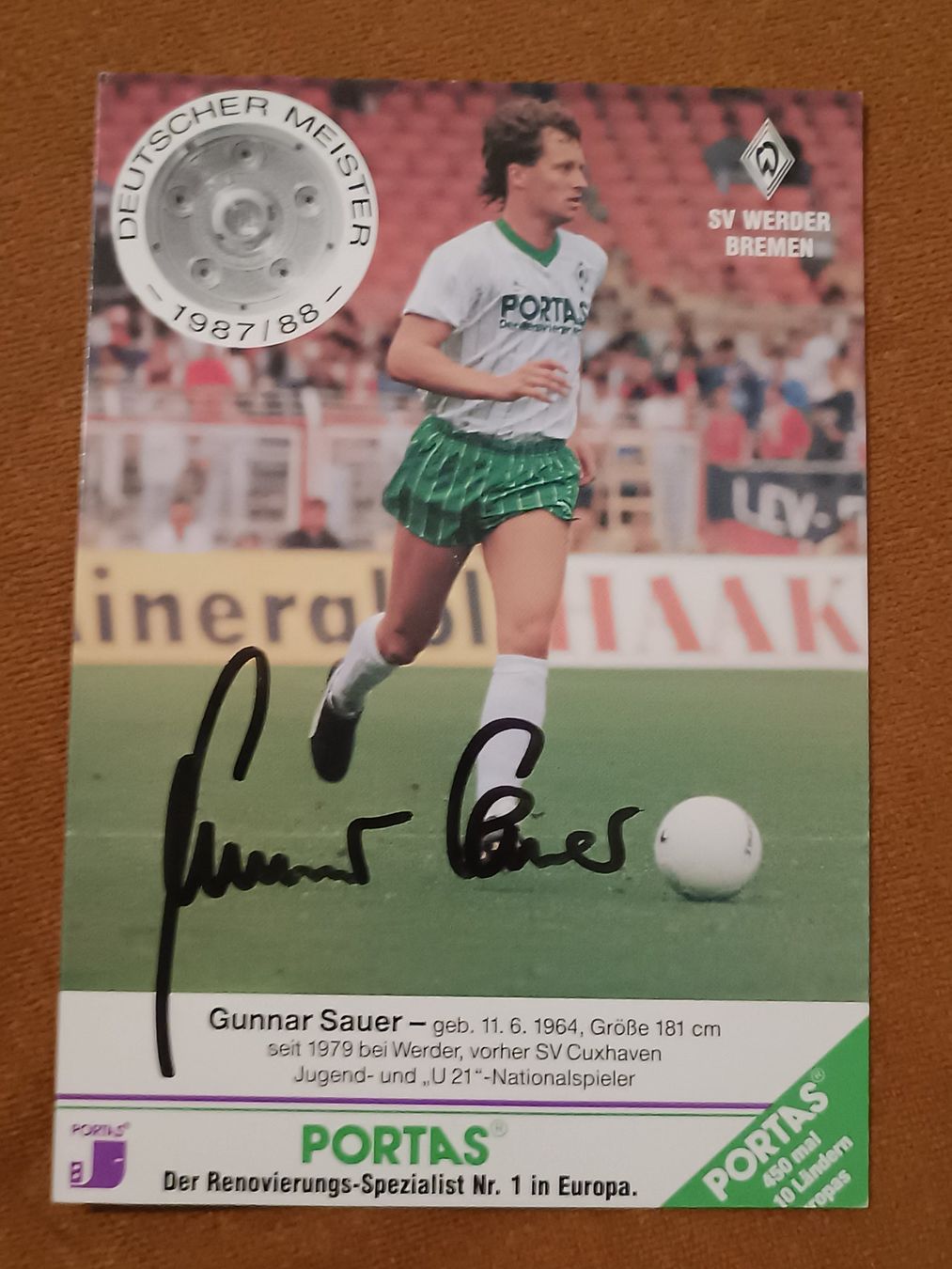 Autografi: Gunnar Sauer – Usato da Menziken venduto da Artographs