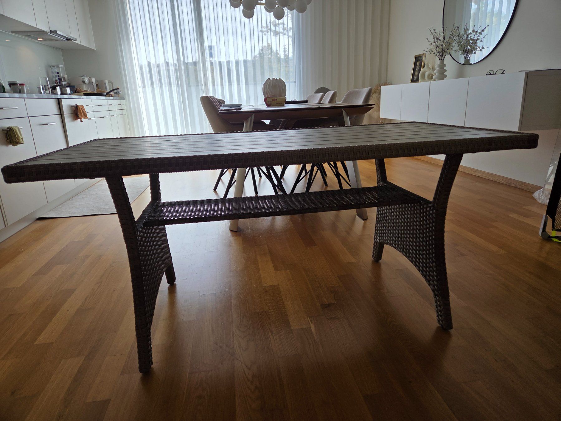 Tavoli: Gartentisch Rattanoptik mit Glasplatte – Usato da Zug venduto da Kosta80 2
