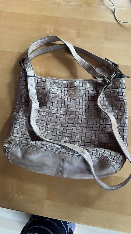 Taschen: Bear Ledertasche 32x38cm beige – Gebraucht aus Wattwil von Pathologie