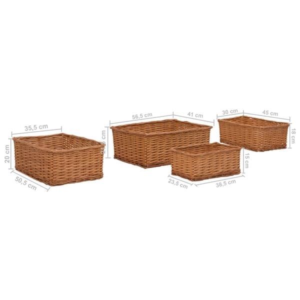Sonstiges für Haushalt & Wohnen: Ensemble de paniers gigognes 4 pcs Marron Saule – Neu und originalverpackt aus Palézieux von bantouklan1 7