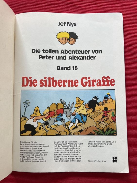 Comic Peter und Alexander, die silberne Giraffe, original Kaufen auf