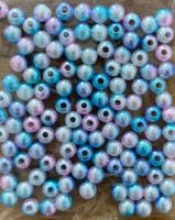 Acrylperlen bunt, 6mm, ca 100 Stück