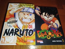 Lot de 2 mangas Naruto et Dragon Ball Massiv