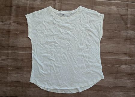 🆕 Next Cap Sleeve Cotton Tee - L - white