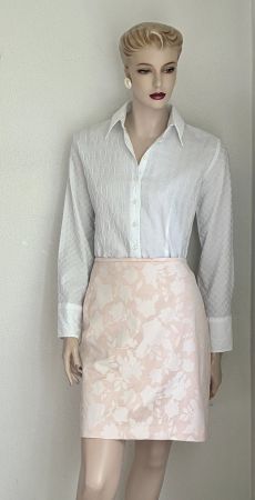 Neuer Jupe von COMMA, roséfarben mit beigem Blütenmuster