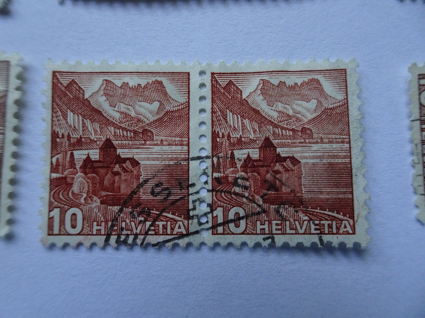 Alle Briefmarken: 1939/42  2er-Streiffen – Gebraucht aus Aadorf von Chnorli-Furz 4
