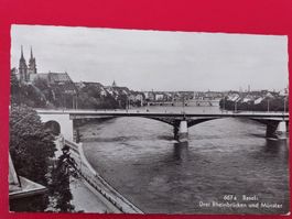 Basel : Drei Rheinbrücken und Münster