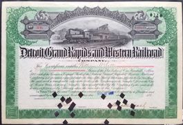 Aktie: Detroit Grand Rapids & Western Railroad Company 1894