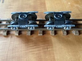 Buco Spur 0 zwei Güterwagen Drehgestelle 