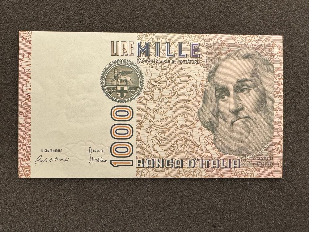 1000 Lire Italien Banknote 1982 unc. (Gebraucht) in Reitnau für CHF 10 ...
