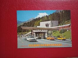 AK Austria alte Autos beim Felbertauerntunnel