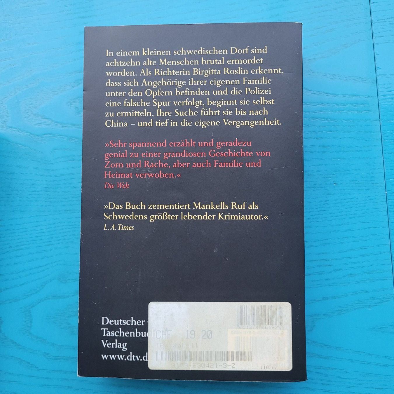 Libri: Henning Mankell- Der Chinese – Usato da SCHÜBELBACH venduto da CoKaHa 1