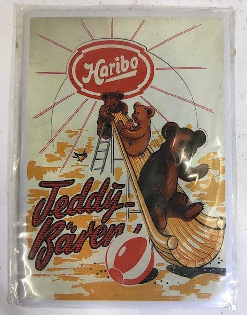 Cartoline postali: grosse Metall-Postkarte Werbung Haribo – Nuovo (secondo la descrizione) da Zürich venduto da gigimai67