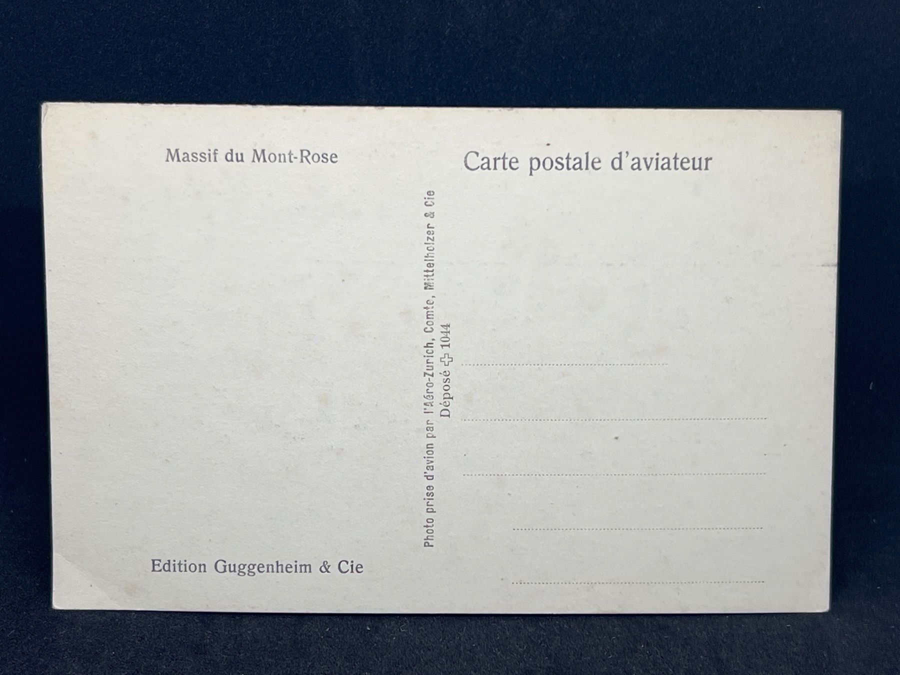 Cartoline postali: Massif du Mont-Rose – Usato da Widnau venduto da Brusi9 1