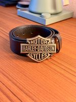 Ledergürtel Harley-Davidson mit Logo Schnalle neuwertig