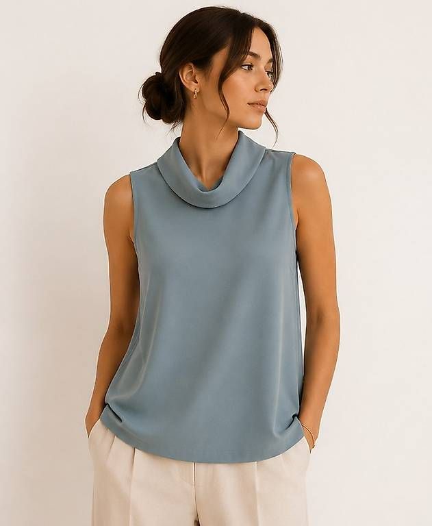 Esprit Camicette: NEU Esprit Top mit Stehkragen – Nuovo (secondo la descrizione) da Root D4 venduto da DMA02