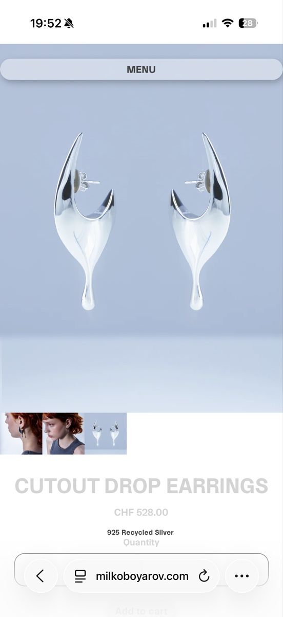 Orecchini pendenti & Orecchini a lobo: Milko earrings silver new – Nuovo (secondo la descrizione) da Zürich venduto da JMima 2