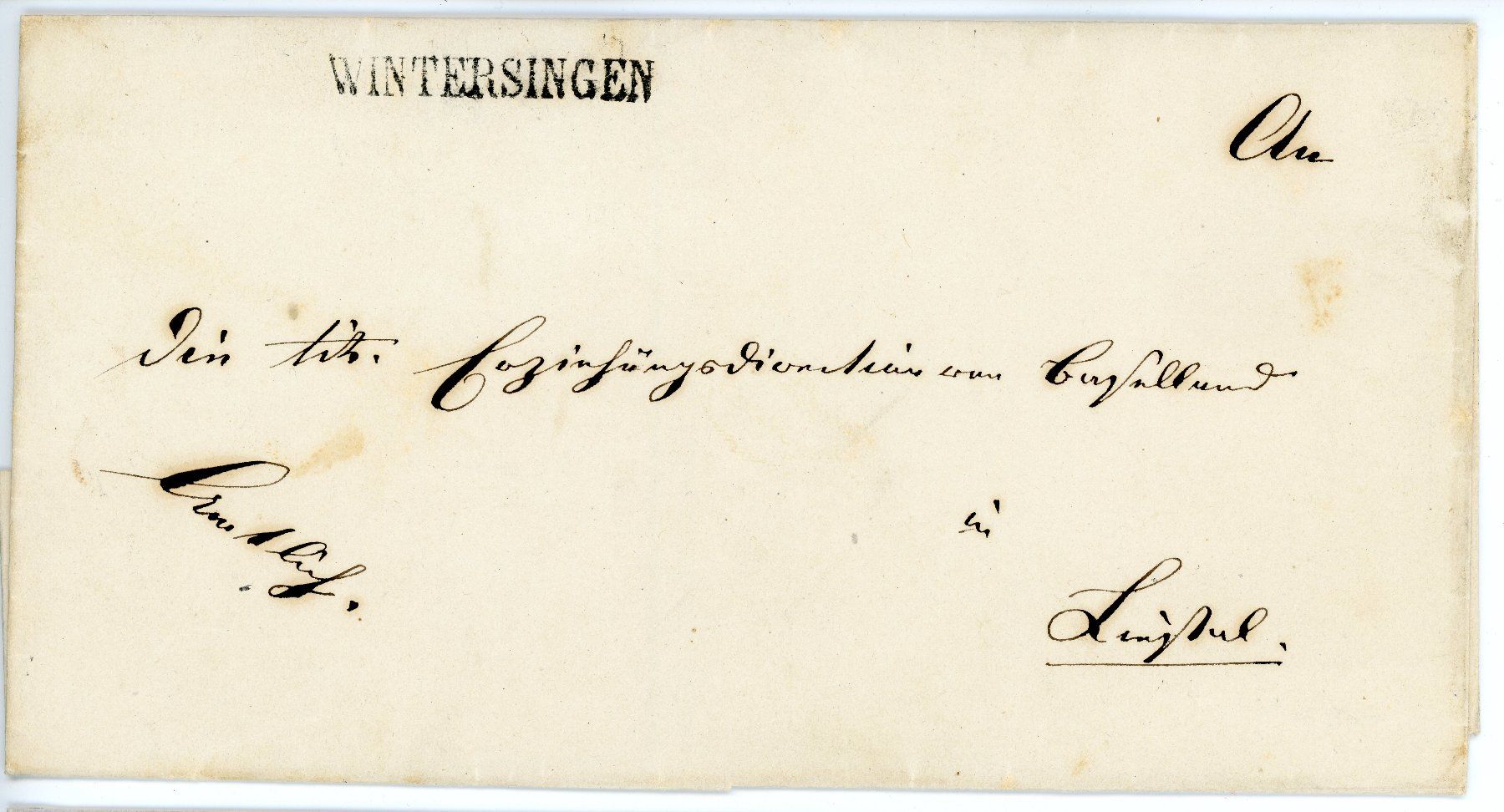 Tutti i francobolli: Wintersingen Stabstempel nach Liestal ca 1860 – Usato da Buckten venduto da Karilein