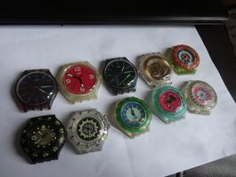 10 STK ANTIK UNKONTROLLE S-WATCH UHREN.FOTOS GUTE ANSCHUAEN