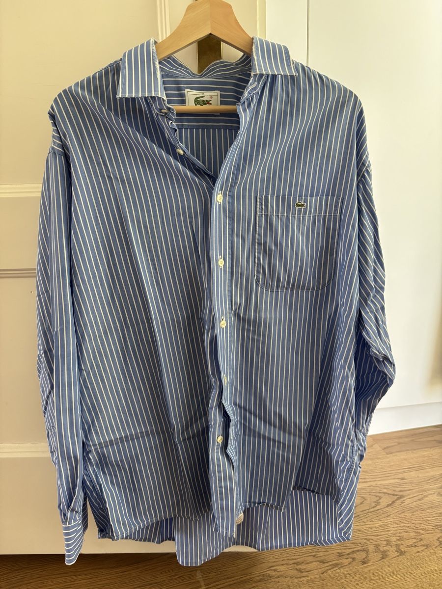 Lacoste Chemises: Lacoste Vintage Hemd blau gestreift Grösse 41 – D'occasion à Zürich par f.christian.b 3