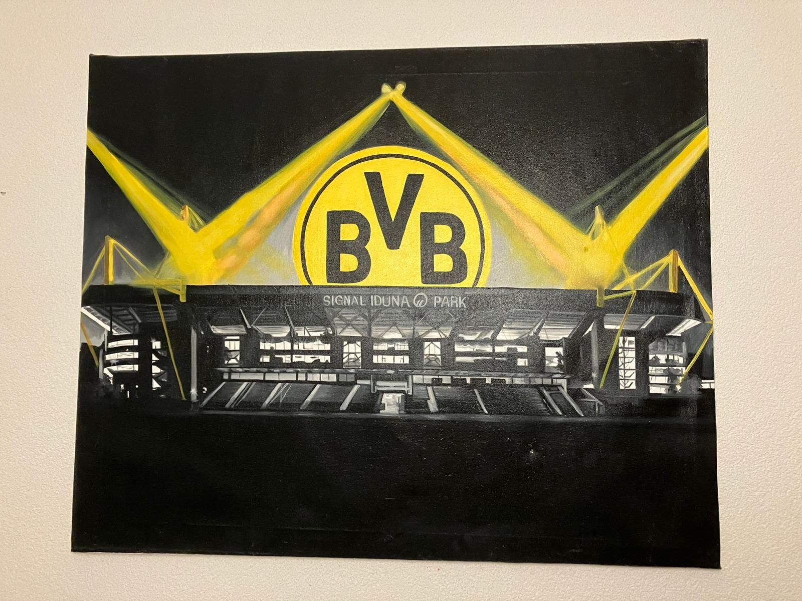 Dipinti: BVB Bild Signal Iduna Park - handgemalt – Usato da Elgg venduto da adr_ms99