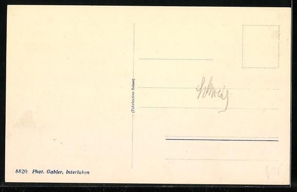 Cartoline postali: AK Interlaken, Ortspartie mit Jungfrau – Usato da Berlin venduto da bartko-reher 1