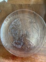 Vintage Glass Torten Platte,  Durchmesser 26cm