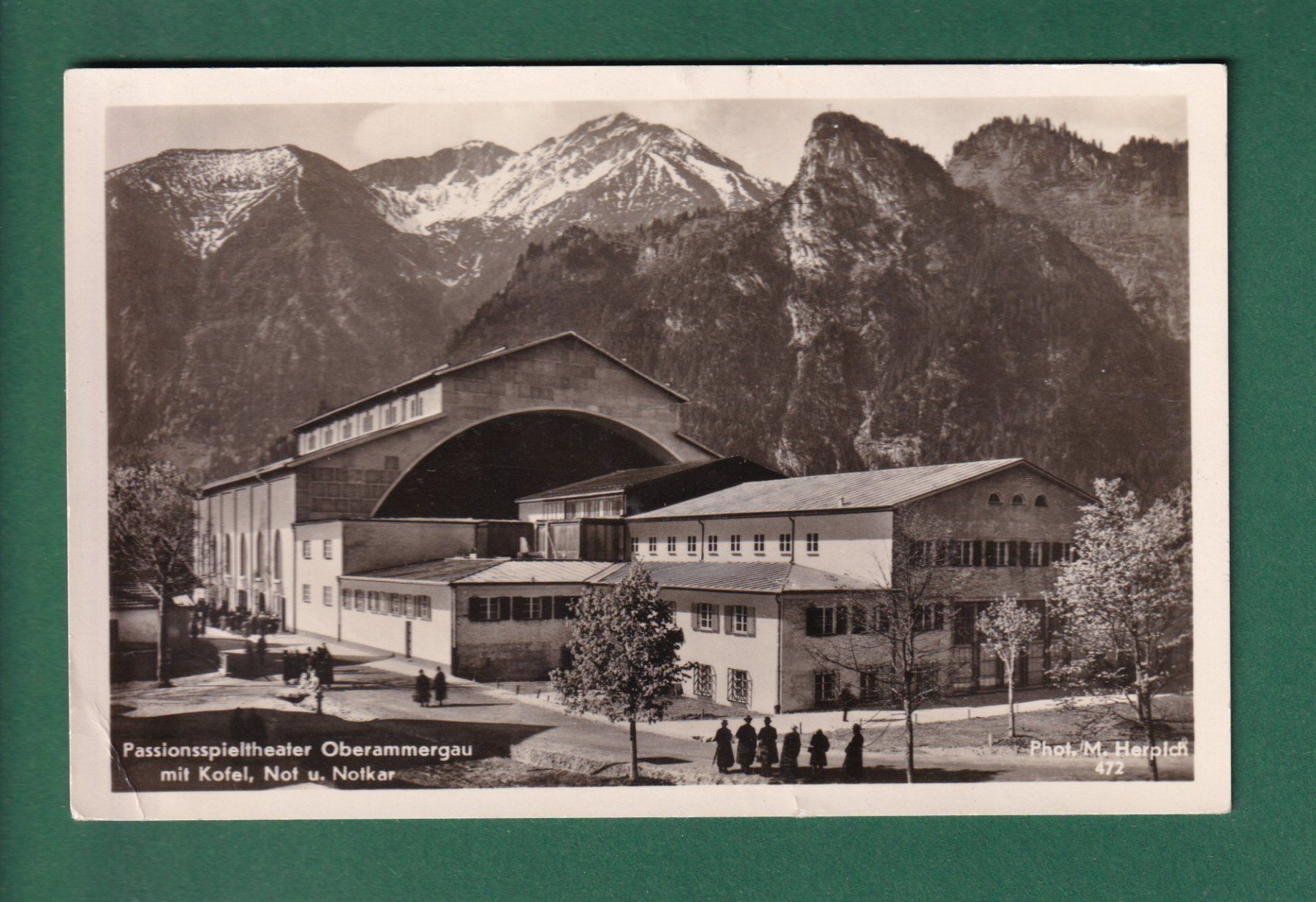 Cartoline postali: Passionsspieltheater OBERAMMERGAU - 1934 // Eckbug // – Usato da Pully venduto da nicecards-shop