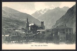AK Visp, Ortsansicht mit dem Balfrin