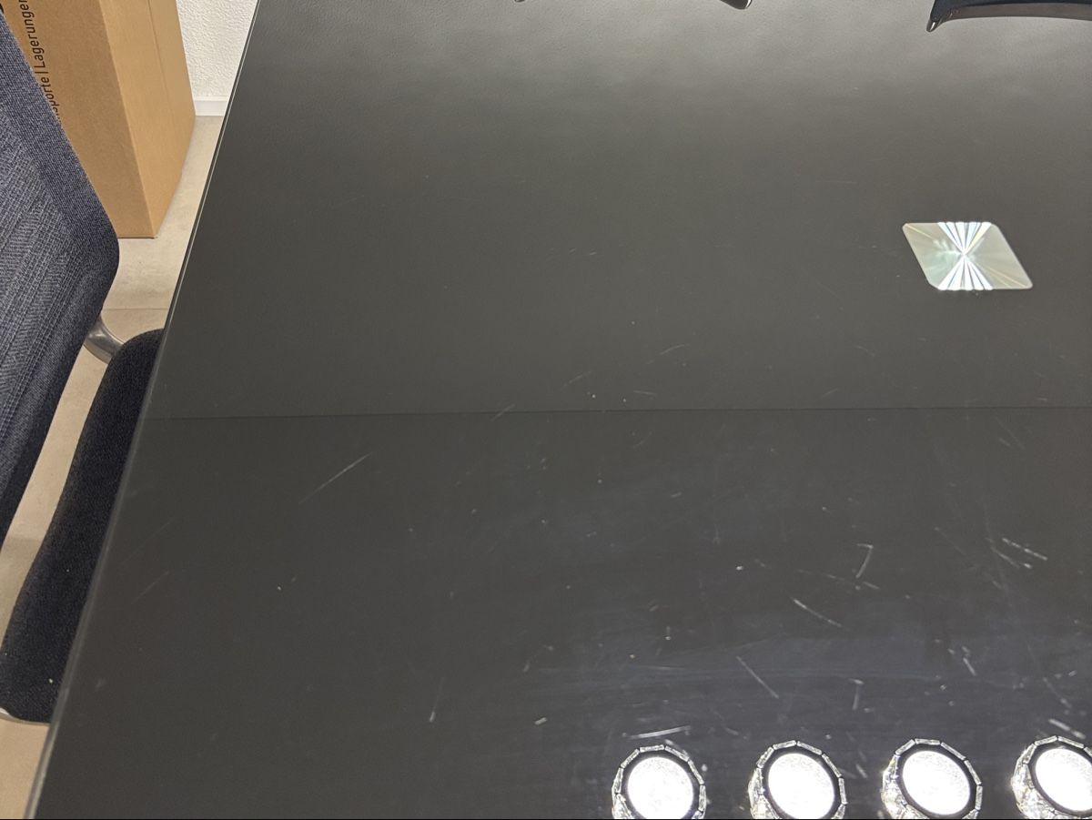 Tische: Glastisch schwarz, 90x160cm, Höhe 75cm – Gebraucht aus Schafisheim von Marquito1 2