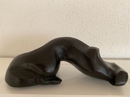 AUS ERBSCHAFT, Grosser abstrakter Frauenakt in Bronze massiv