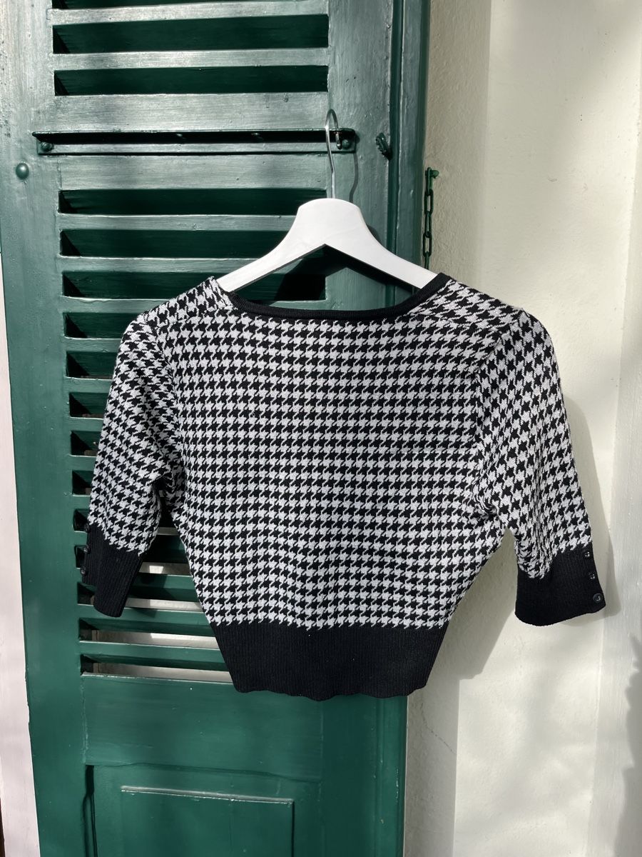 Giacche: Clockhouse Strickjacke, Hahnentrittmuster, Grösse S – Usato da Bern venduto da valery_la_cherry 1