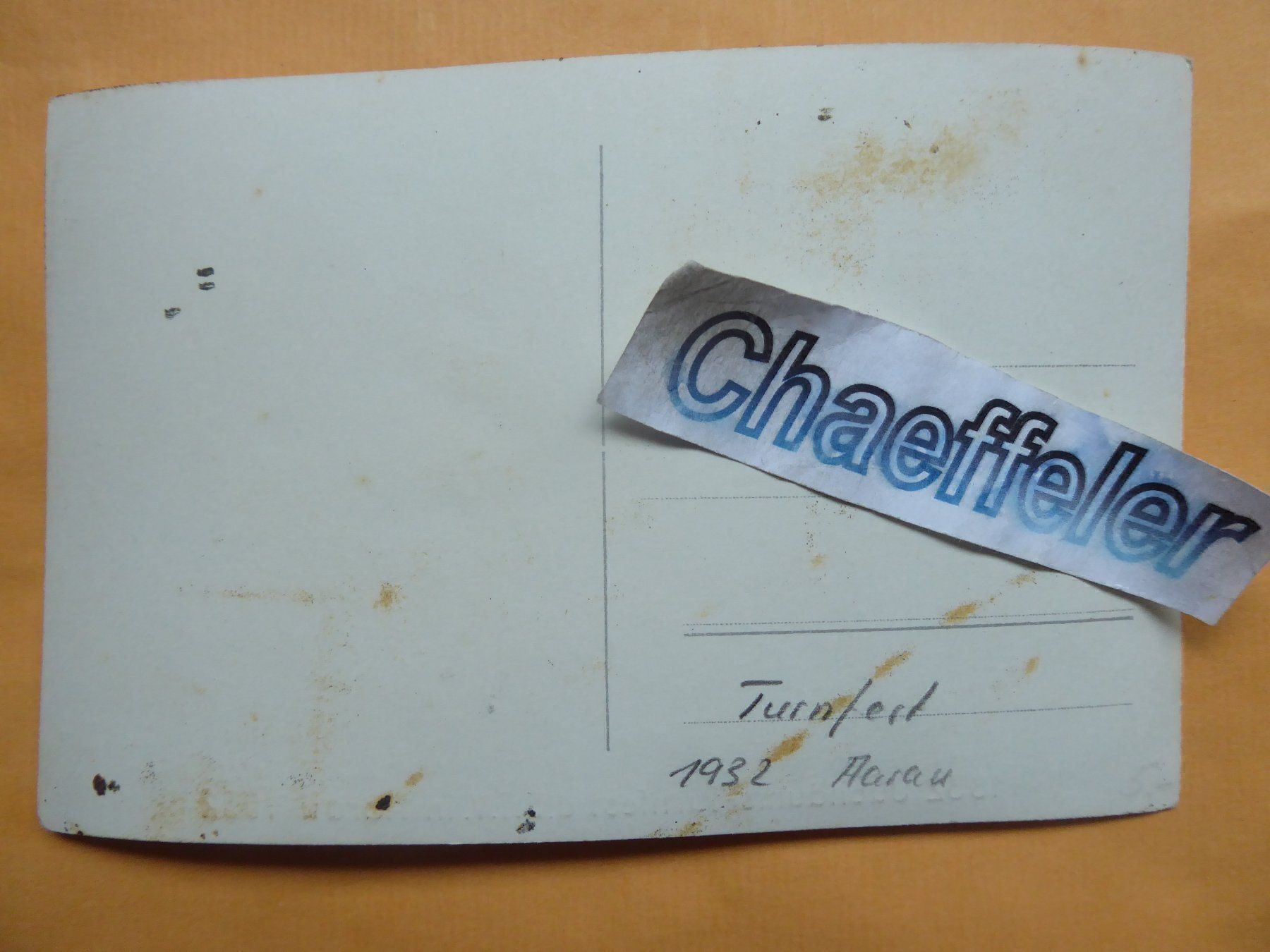 Cartoline postali: 1932 Turnfest Aarau – Usato da Zürich venduto da Chaeffeler 1