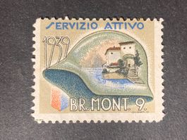 Schweiz 1939 Soldatenmarke Kommandostäbe Br.Mont.9 mit Falz
