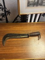 Antike Hippe / Rebmesser / Gartenmesser mit Holzgriff
