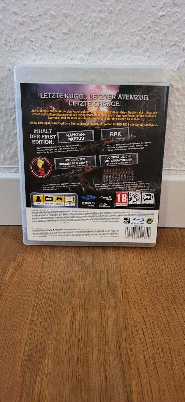 Sony Spiele: PS 3 - Metro Last Light – Gebraucht aus Münsingen von Heroism2010 1