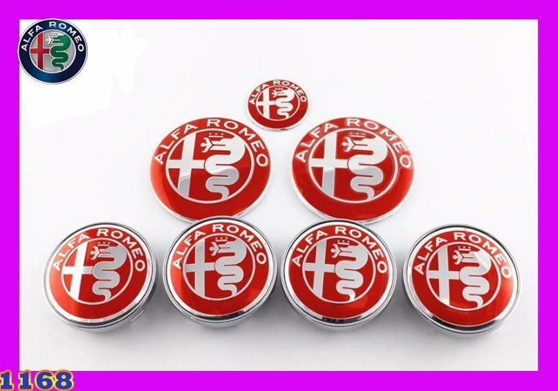 Alle Autoersatzteile: Alfa Romeo Logo 74 mm + 60 mm – Neu und originalverpackt aus Unterägeri von RmOnline