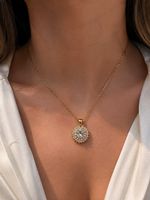Handgefertigte Kette Edelstahl vergoldet Zirkonia wasserfest