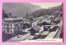 Salvan - Village et la Gare - Chemin de Fer
