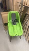 Kids snow toboggan, green, winter fun, ready for snow!