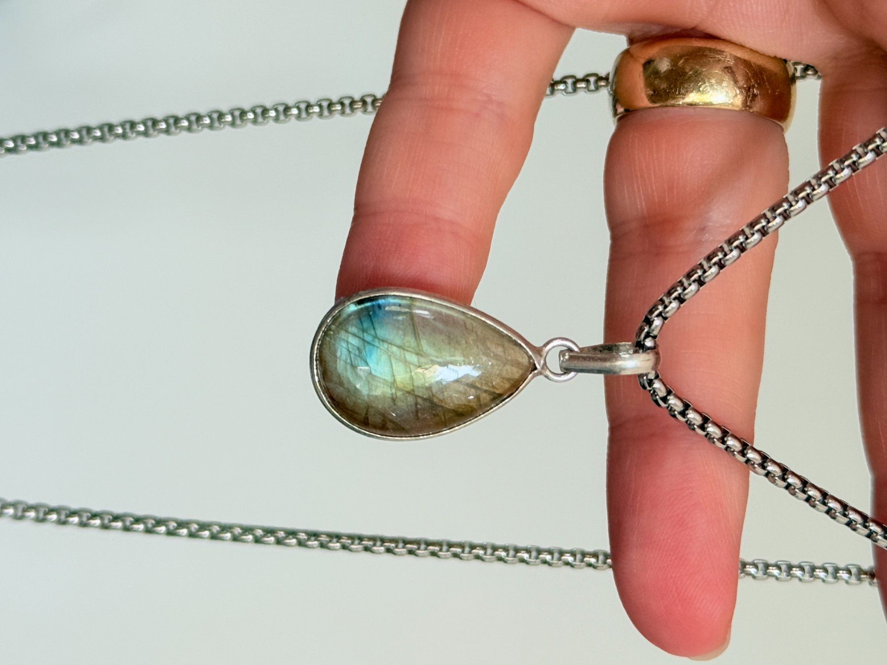 Catenine: Fashionable labradorite necklace – Nuovo e nell'imballaggio originale da Genève venduto da AGBERG 7