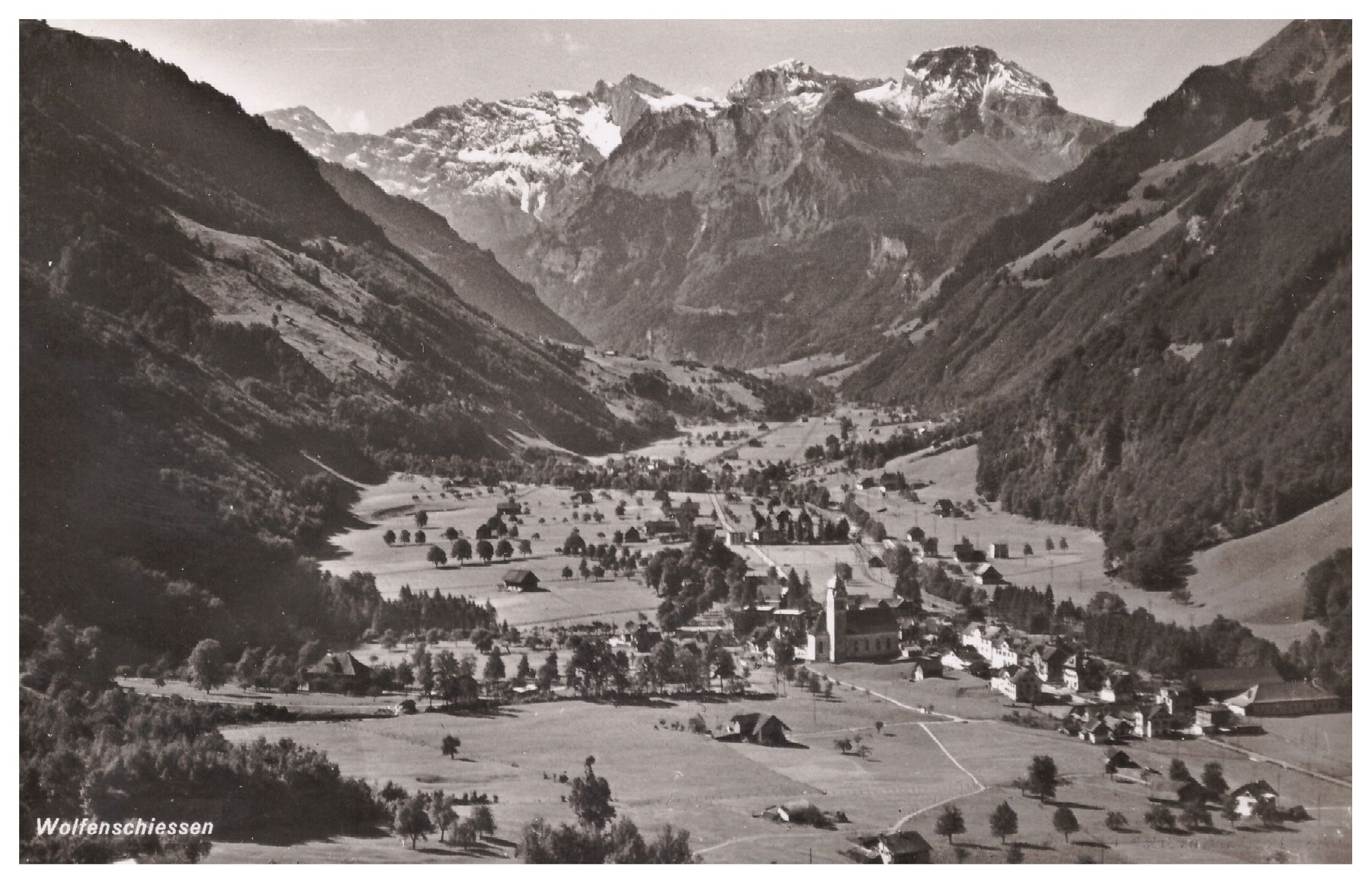 Cartoline postali: Ansichtskarte 1951, Wolfenschiessen Kanton Nidwalden – Usato da Niederglatt ZH venduto da Viktor1949