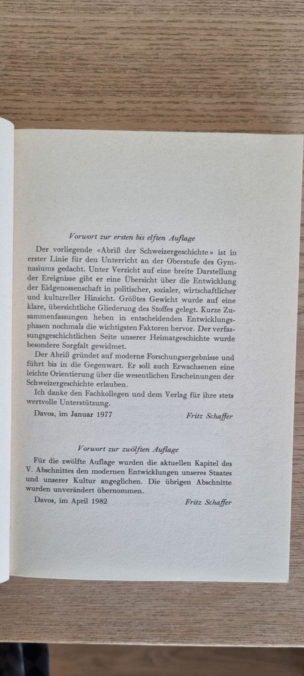 Libri: Abriss der Schweizer Geschichte - Fritz Schaffer – Usato da Spiegel b. Bern venduto da sus_xj97 3