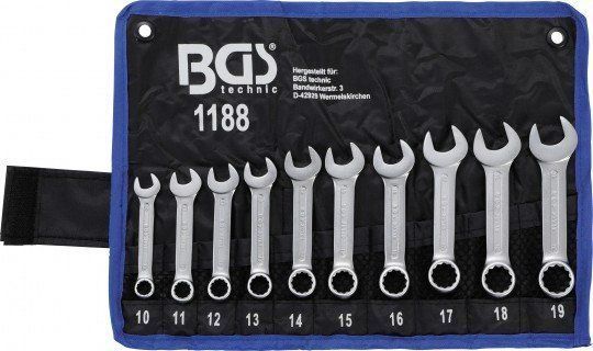 AB Tools Mini Maul-Ringschlüssel Set 20-teilig – Metrisch (4-11 Mm) & Zollig (3/16-7/16)