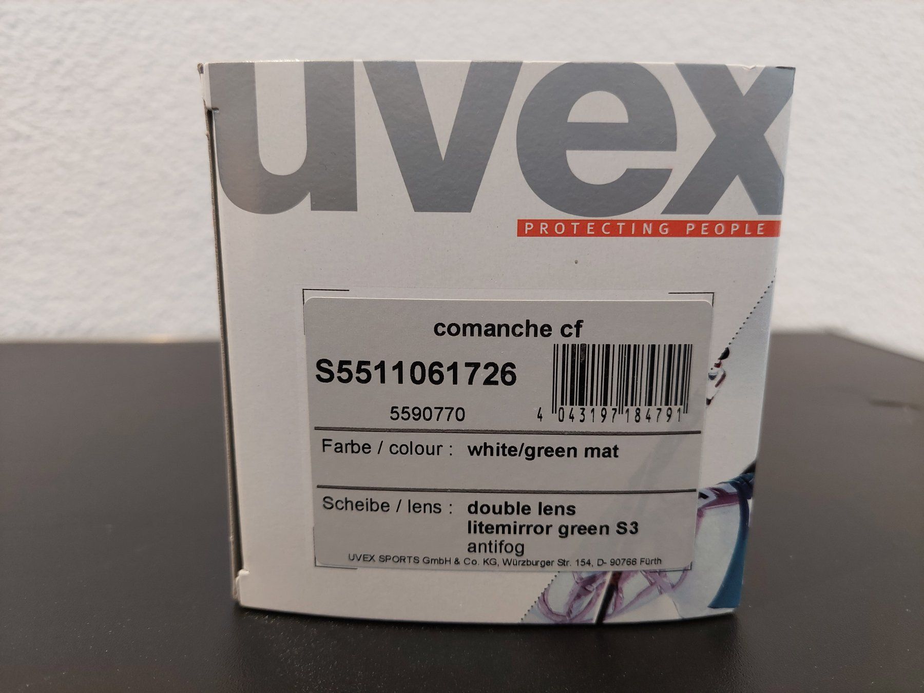 Uvex Occhiali & Lenti: Neu - UVEX - Skibrille - white / green mat – Nuovo e nell'imballaggio originale da Dagmersellen venduto da Jarsetz_Restposten 2